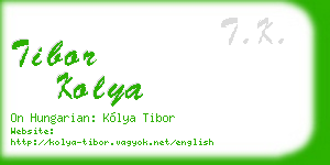 tibor kolya business card